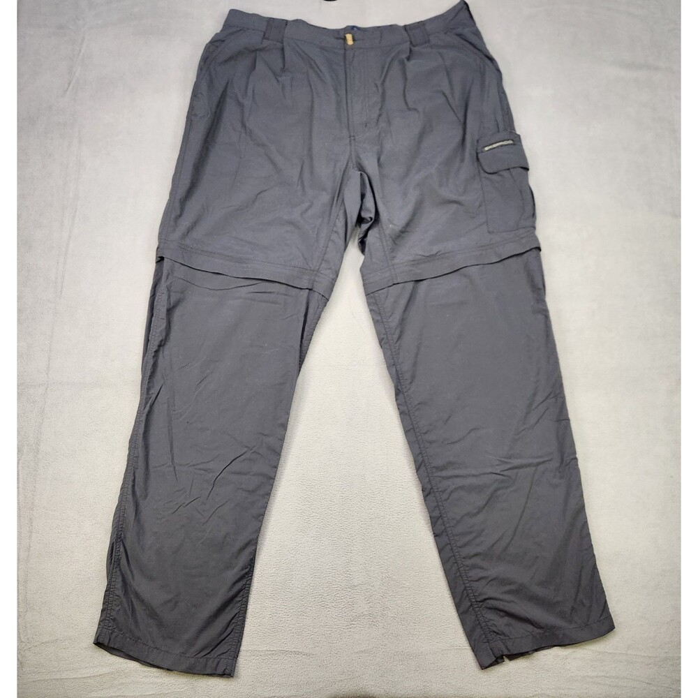 Vintage ExOfficio Convertible Pants Men L Gray Cargo Hiking Outdoor Performance